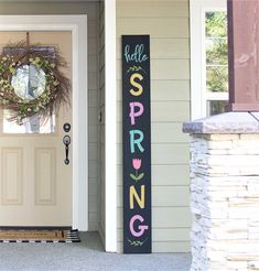 A simple spring stencil for your porch or entryway. Make a few for friends!