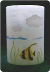 Stenciled Candle