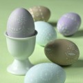 Lace Stenciled Eggs for Easter